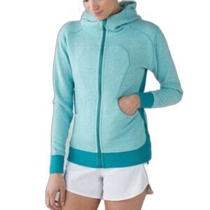 Lululemon Women's Turquoise Blue Full Zipper Hooded Jacket Size 8